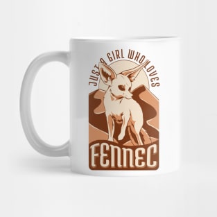 Just A Girl Who Loves Fennec Fox Vintage Retro Mug